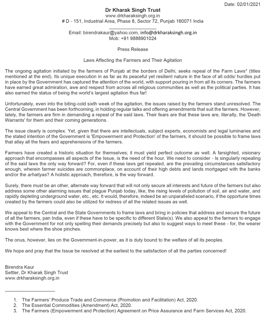 aws Affecting the Farmers and Their Agitation